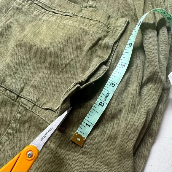New Free People Tahiti Cargo Pants Utility Low Rise Jeans Dried Herb Green Small - Picture 8 of 13